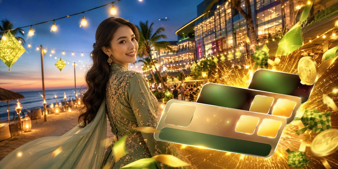 Suasana pertaruhan perayaan Hari Raya di Johor Bahru dengan paparan platform 638 yang meriah
